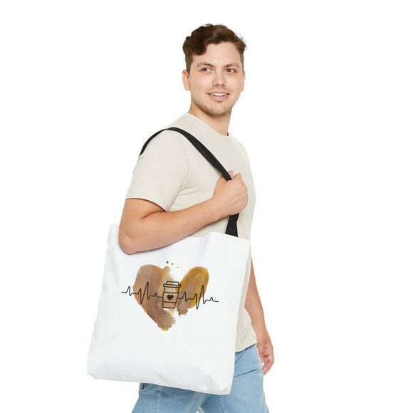 Life is Like : A Coffee Spill" cute with an awesome Life Quote Tote Bag (AOP)#C - Picture 3 of 4